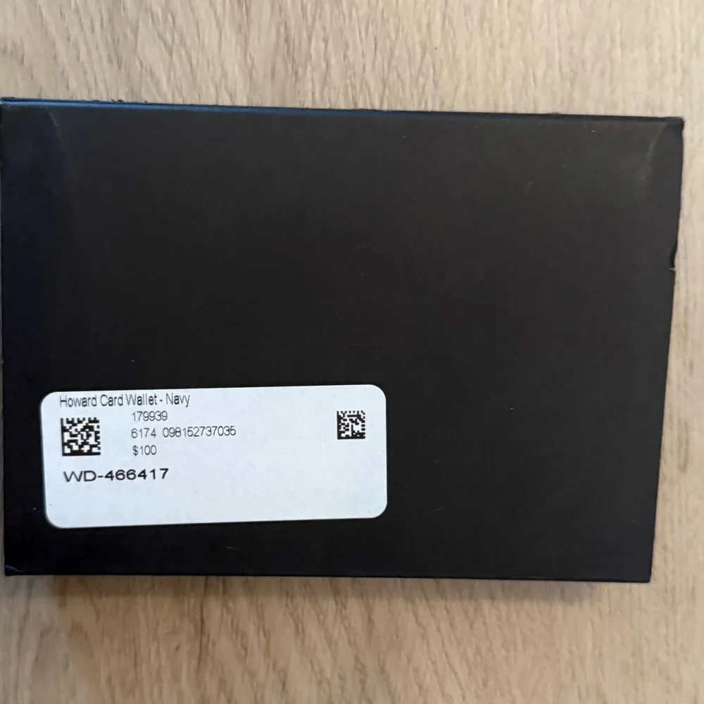 Wolf Howard, leather card, wallet, new with tags, in original gift‎ box, navy